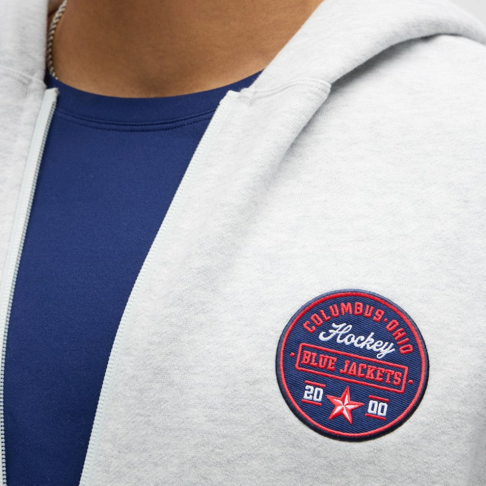 Columbus Blue Jackets lululemon Steady State Full-Zip Hoodie - Heathered Core Ultra Light Grey | NHL online