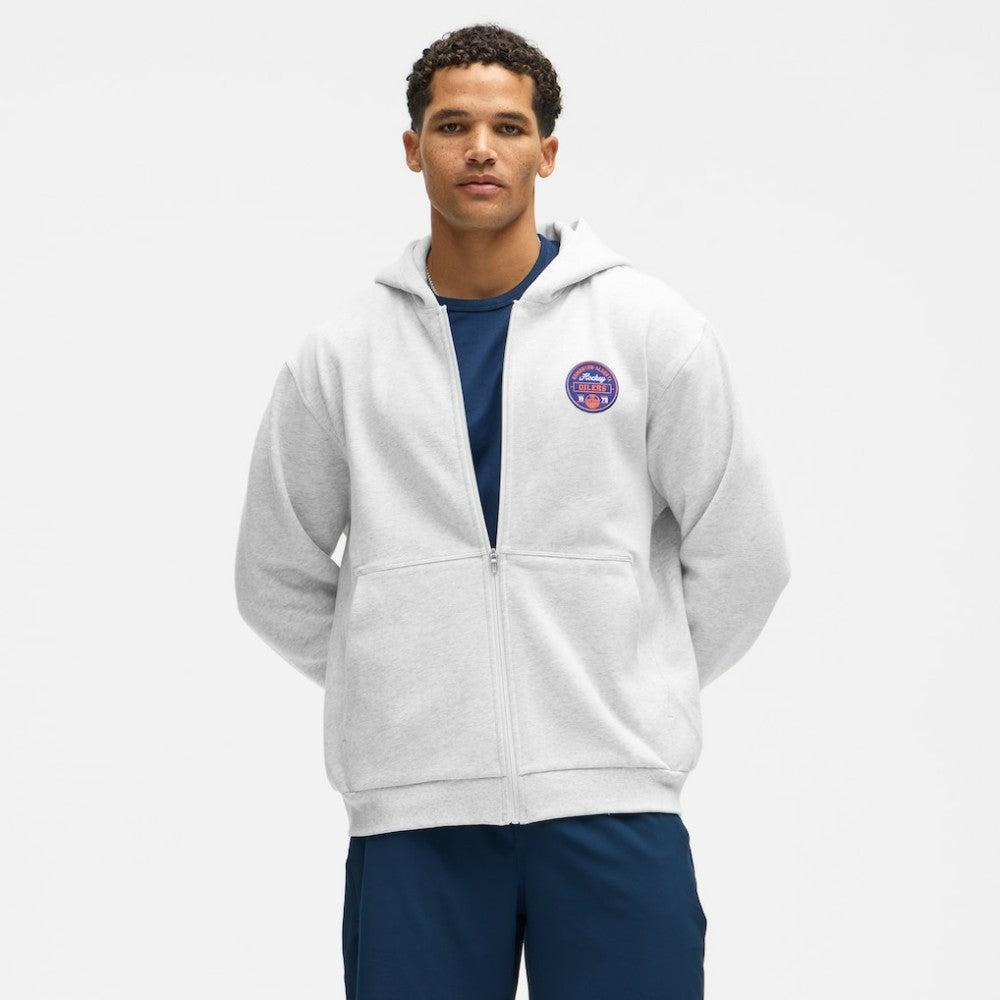 Edmonton Oilers lululemon Steady State Full-Zip Hoodie - Heathered Core Ultra Light Grey | NHL sale