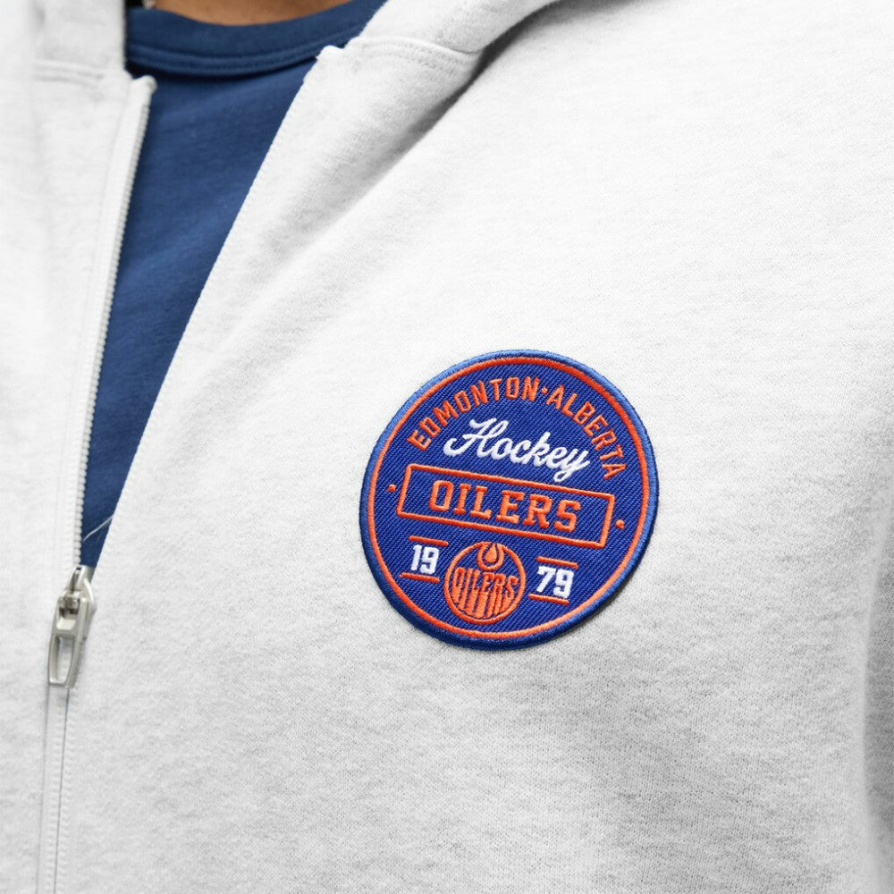 Edmonton Oilers lululemon Steady State Full-Zip Hoodie - Heathered Core Ultra Light Grey | NHL sale