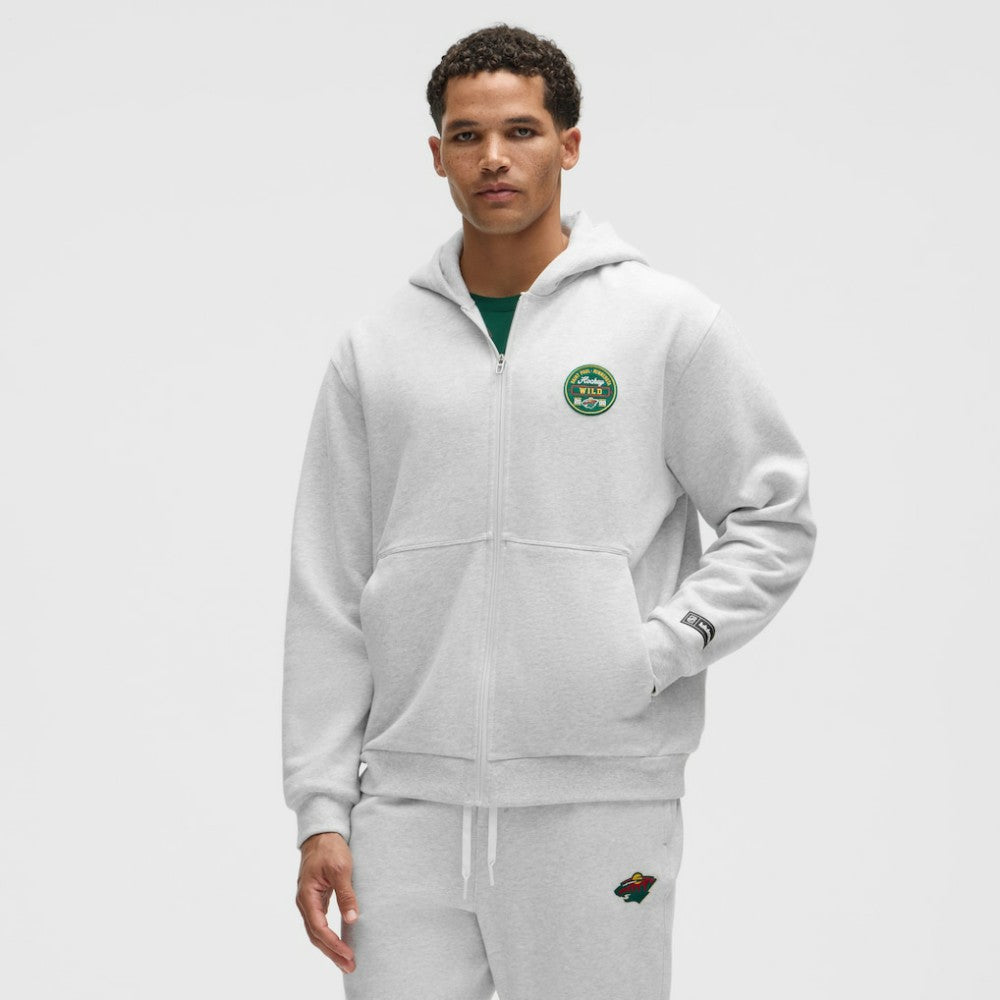 Minnesota Wild lululemon Steady State Full-Zip Hoodie - Heathered Core Ultra Light Grey | NHL online