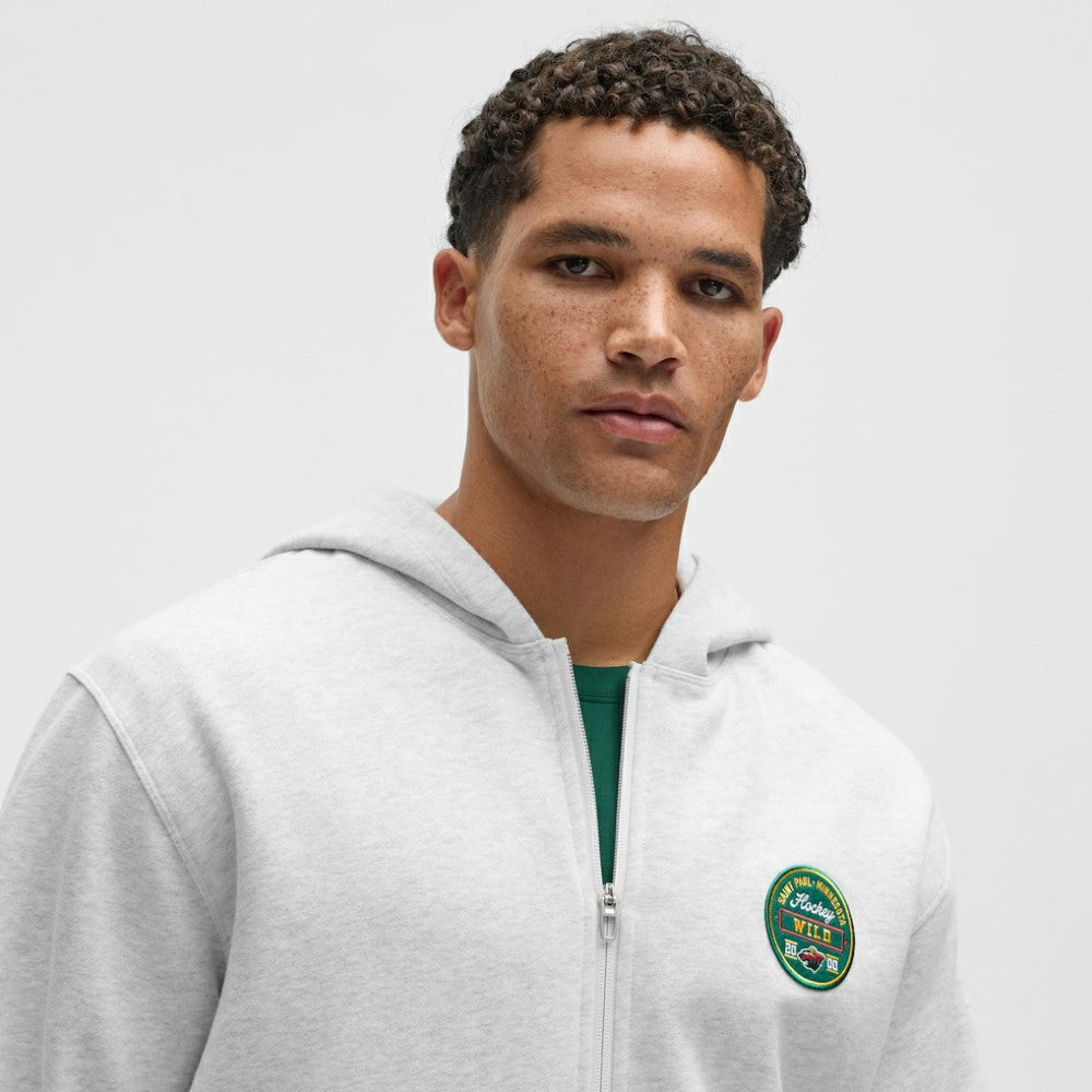 Minnesota Wild lululemon Steady State Full-Zip Hoodie - Heathered Core Ultra Light Grey | NHL online