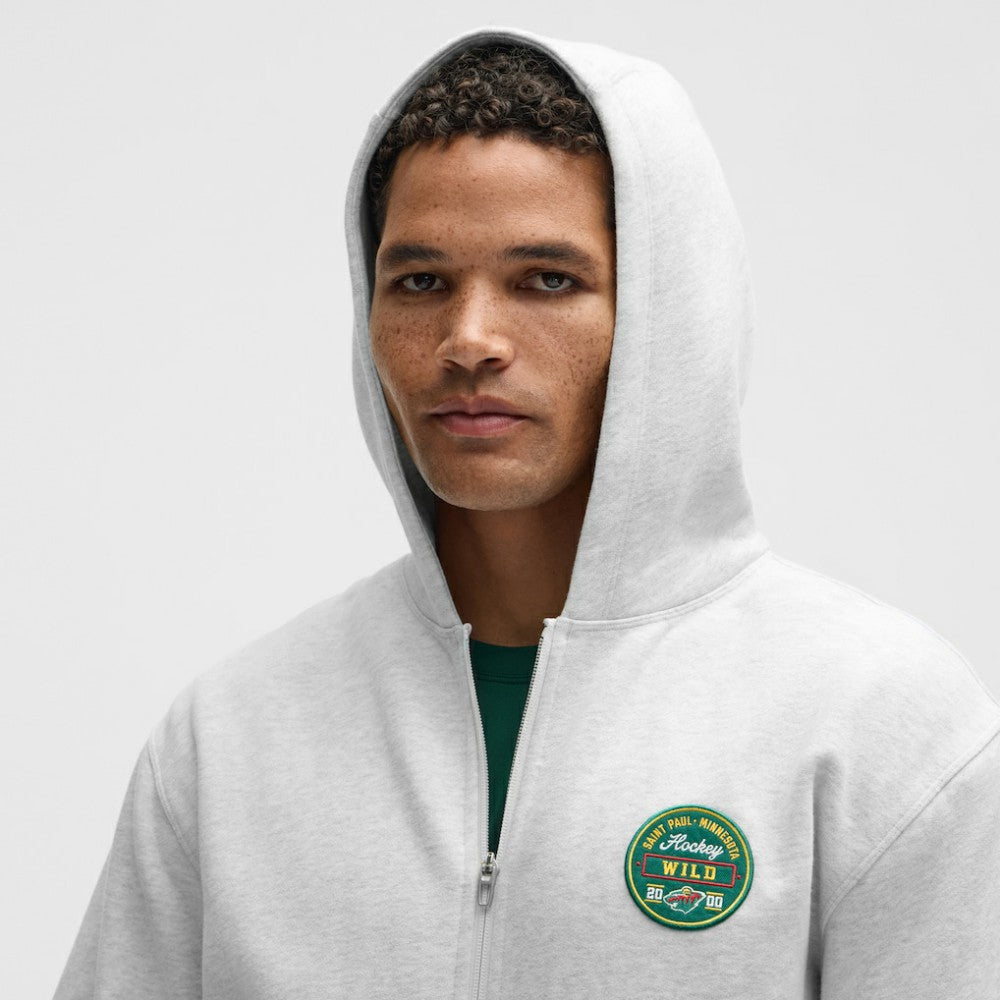 Minnesota Wild lululemon Steady State Full-Zip Hoodie - Heathered Core Ultra Light Grey | NHL online
