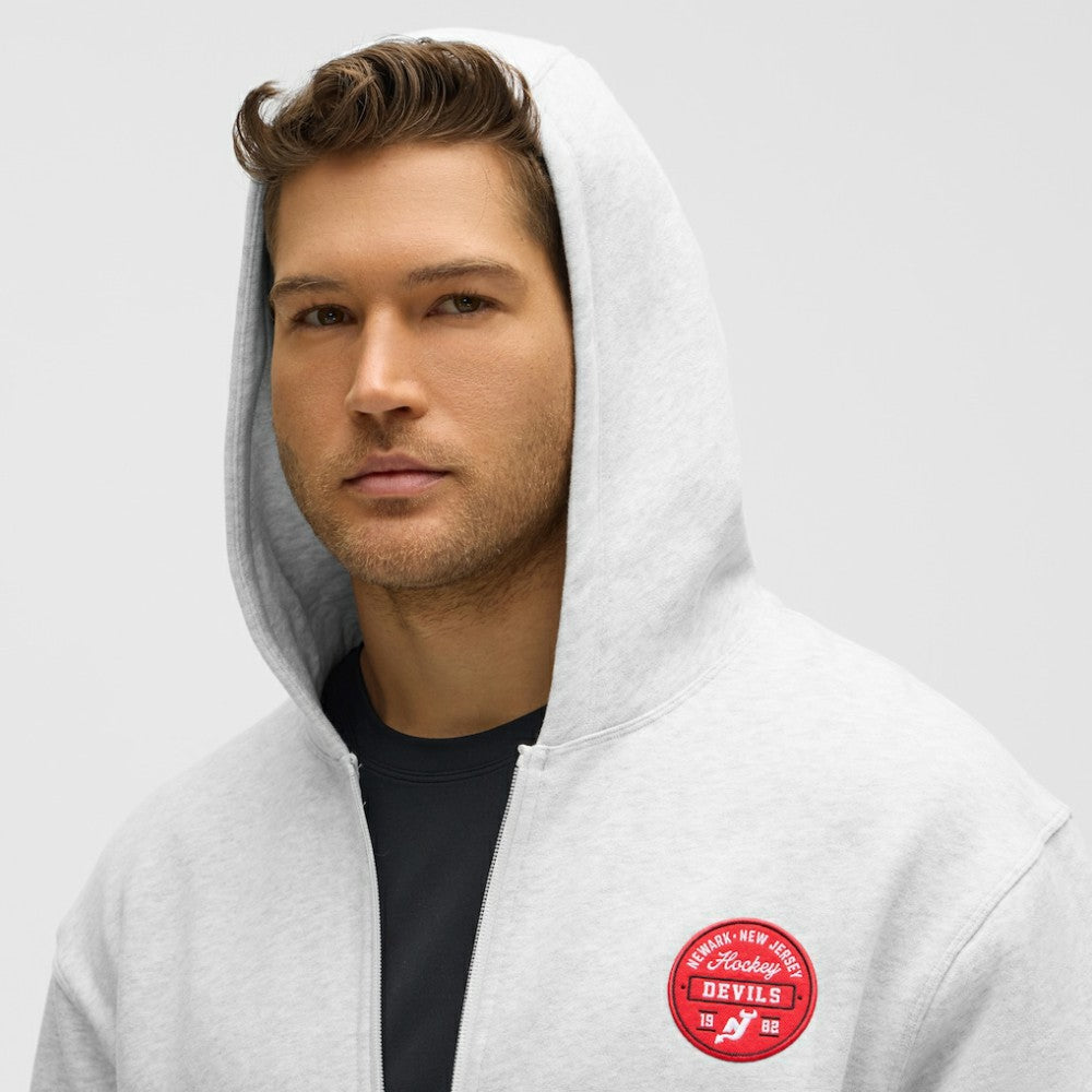 New Jersey Devils lululemon Steady State Full-Zip Hoodie - Heathered Core Ultra Light Grey | NHL discount