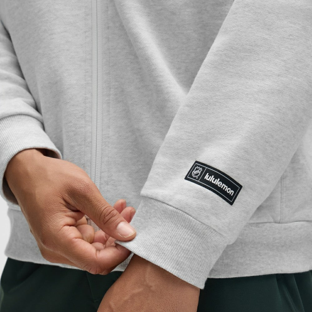 San Jose Sharks lululemon Steady State Full-Zip Hoodie - Heathered Core Ultra Light Grey | NHL online