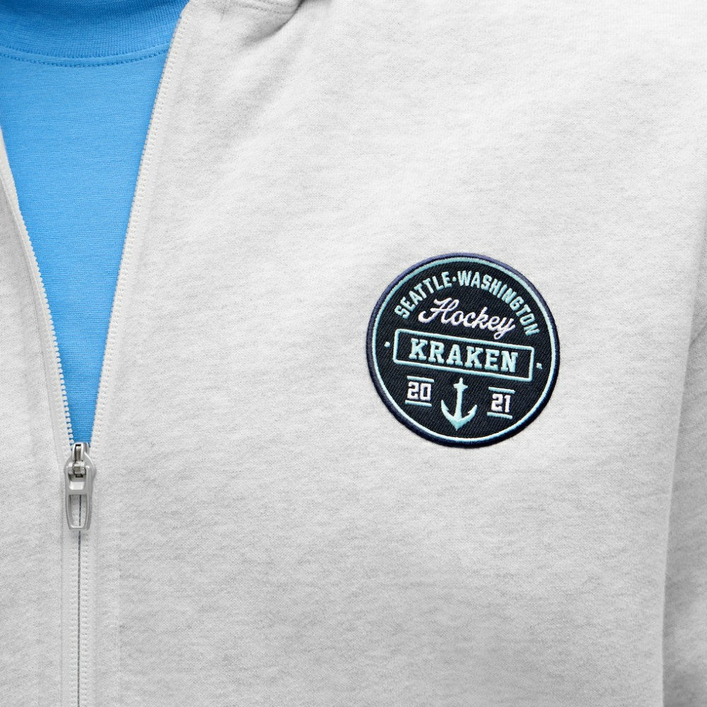 Seattle Kraken lululemon Steady State Full-Zip Hoodie - Heathered Core Ultra Light Grey | NHL on sale