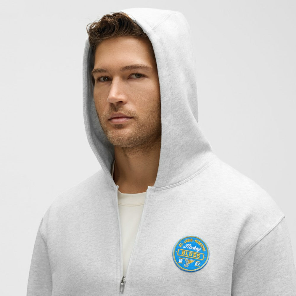St. Louis Blues lululemon Steady State Full-Zip Hoodie - Heathered Core Ultra Light Grey | NHL near me