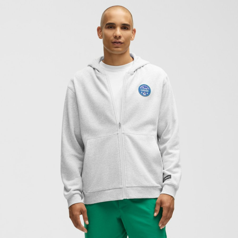 Vancouver Canucks lululemon Steady State Full-Zip Hoodie - Heathered Core Ultra Light Grey | NHL near me