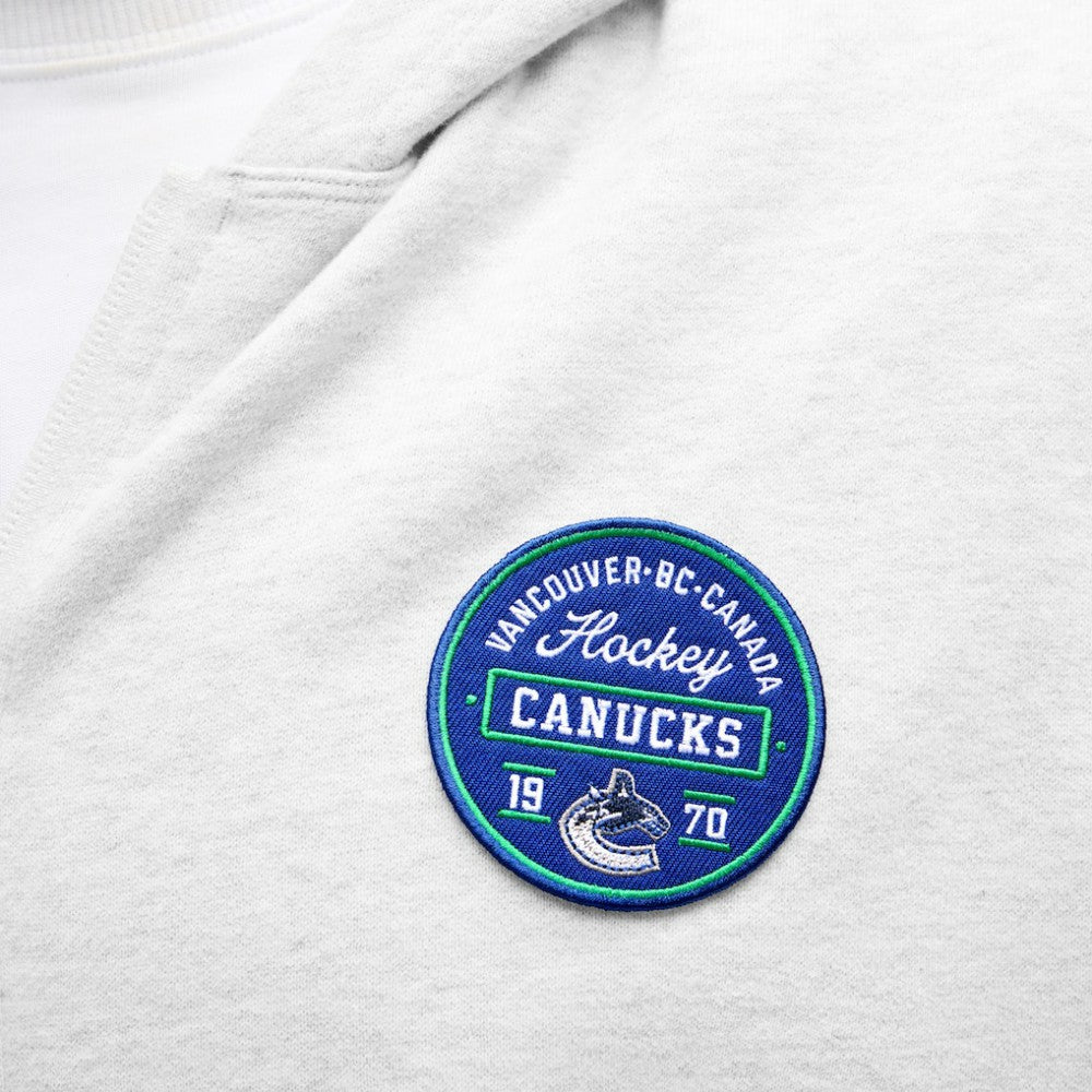 Vancouver Canucks lululemon Steady State Full-Zip Hoodie - Heathered Core Ultra Light Grey | NHL near me