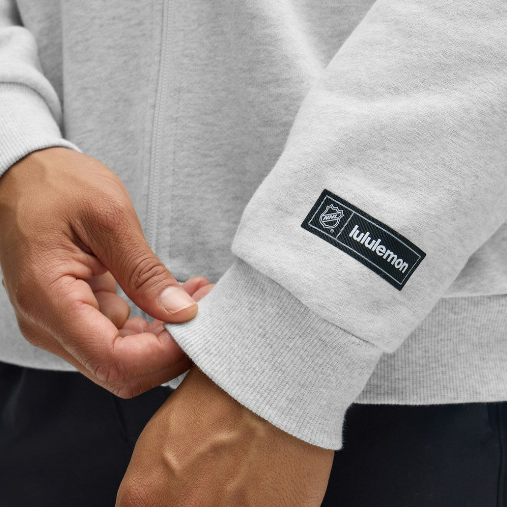 Vegas Golden Knights lululemon Steady State Full-Zip Hoodie - Heathered Core Ultra Light Grey | NHL Clearance