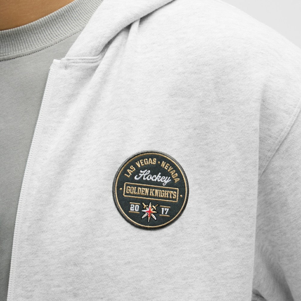 Vegas Golden Knights lululemon Steady State Full-Zip Hoodie - Heathered Core Ultra Light Grey | NHL Clearance