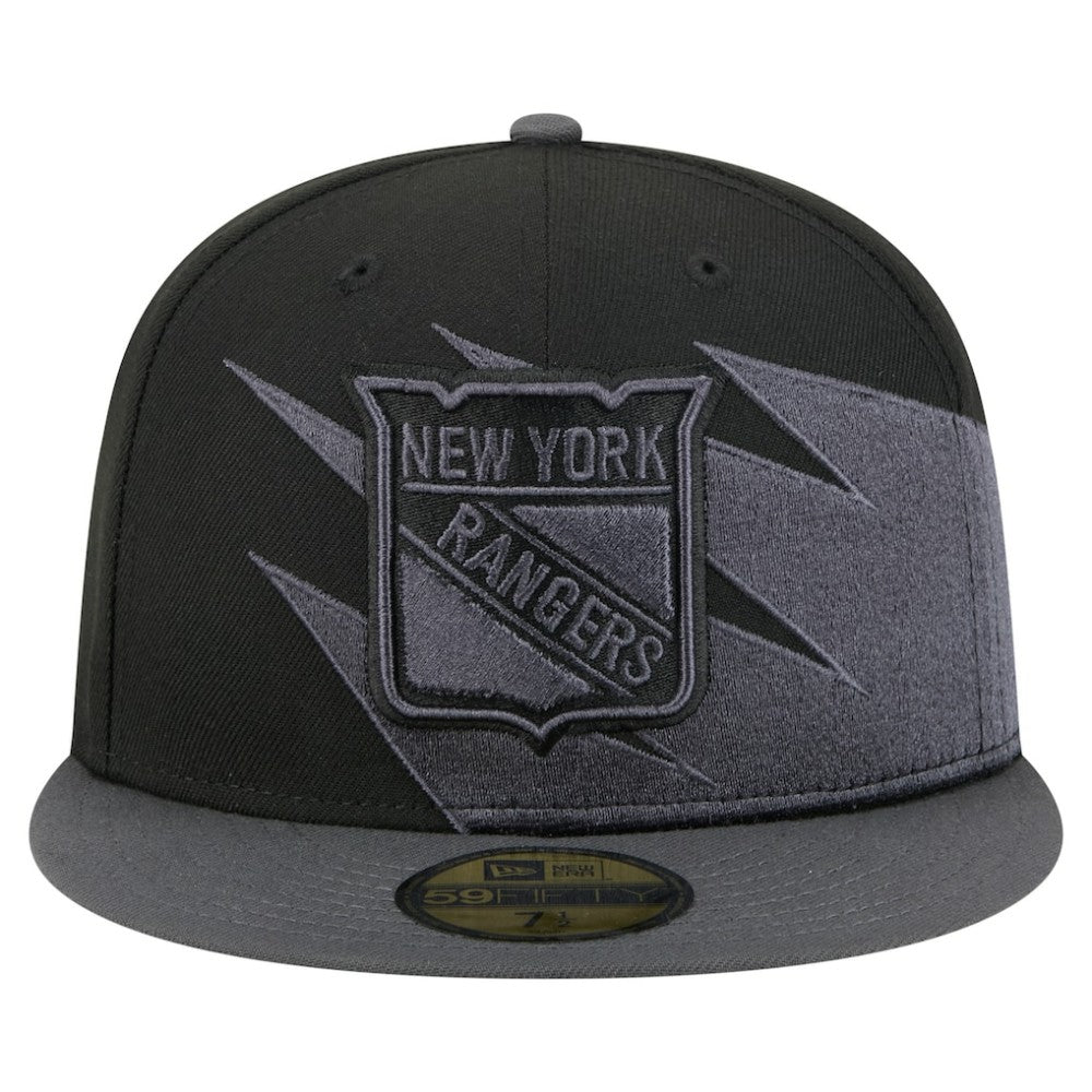 New York Rangers New Era Spikes 59FIFTY Fitted Hat - Black | New Era Clearance