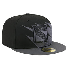 New York Rangers New Era Spikes 59FIFTY Fitted Hat - Black | New Era Clearance