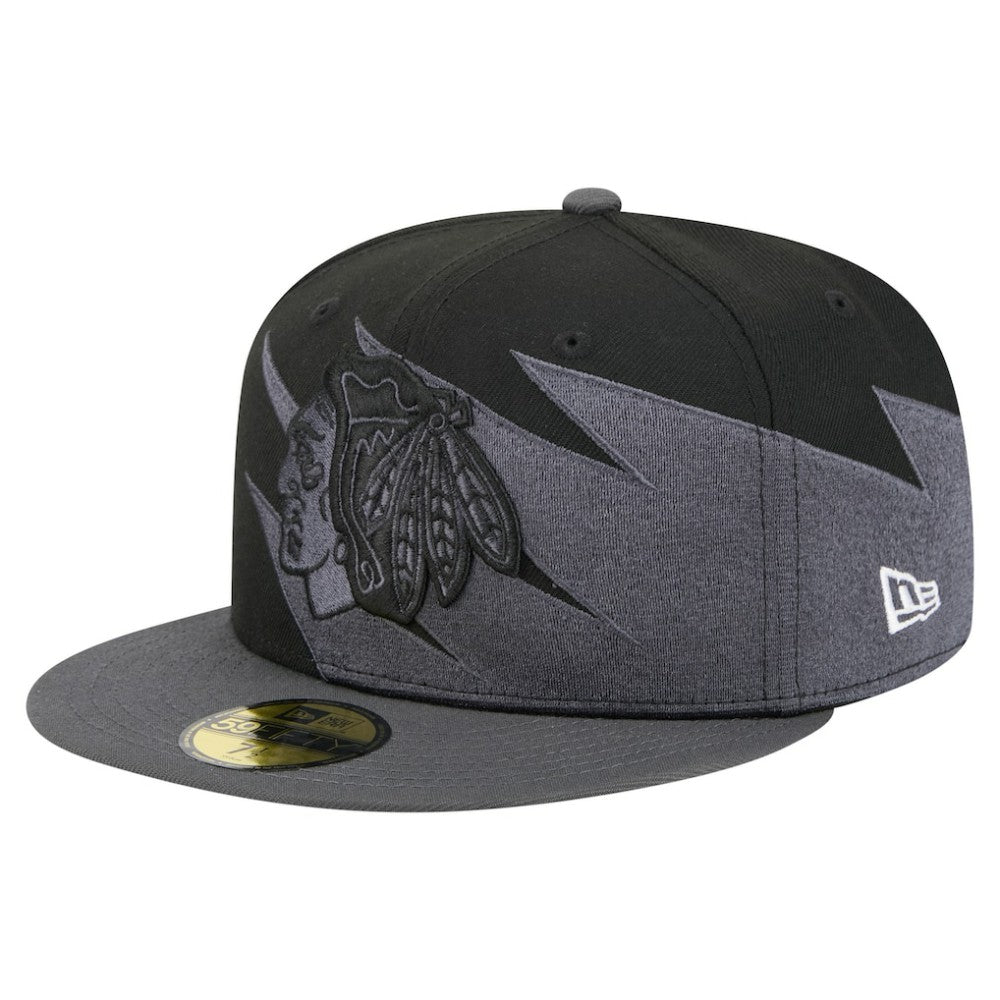 Chicago Blackhawks New Era Spikes 59FIFTY Fitted Hat - Black | New Era near me