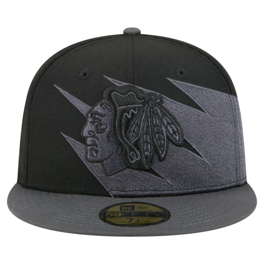 Chicago Blackhawks New Era Spikes 59FIFTY Fitted Hat - Black | New Era near me