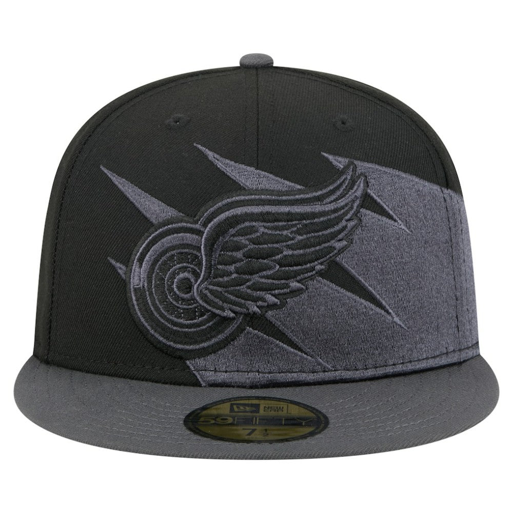 Detroit Red Wings New Era Spikes 59FIFTY Fitted Hat - Black | New Era sale