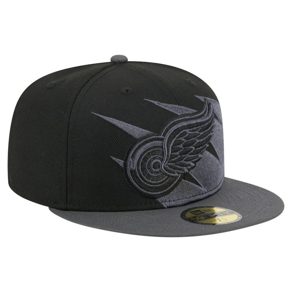 Detroit Red Wings New Era Spikes 59FIFTY Fitted Hat - Black | New Era sale
