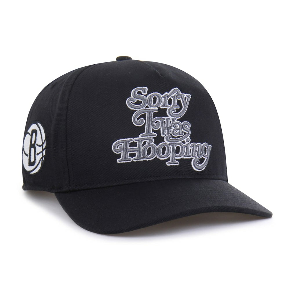 47 brand Brooklyn Nets Brand Seen by '47 Sorry I Was Hooping Hitch Adjustable Hat Black