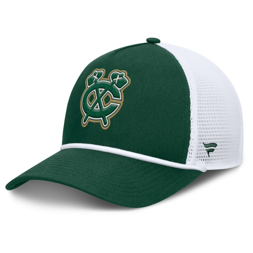 Chicago Blackhawks Fanatics Bermuda A-Frame Adjustable Hat - Green/White | Fanatics sale