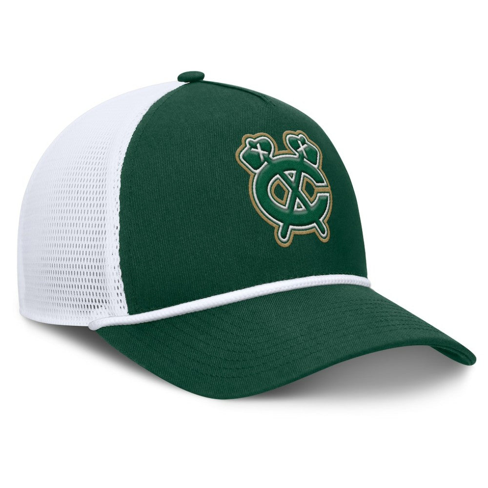 Chicago Blackhawks Fanatics Bermuda A-Frame Adjustable Hat - Green/White | Fanatics sale