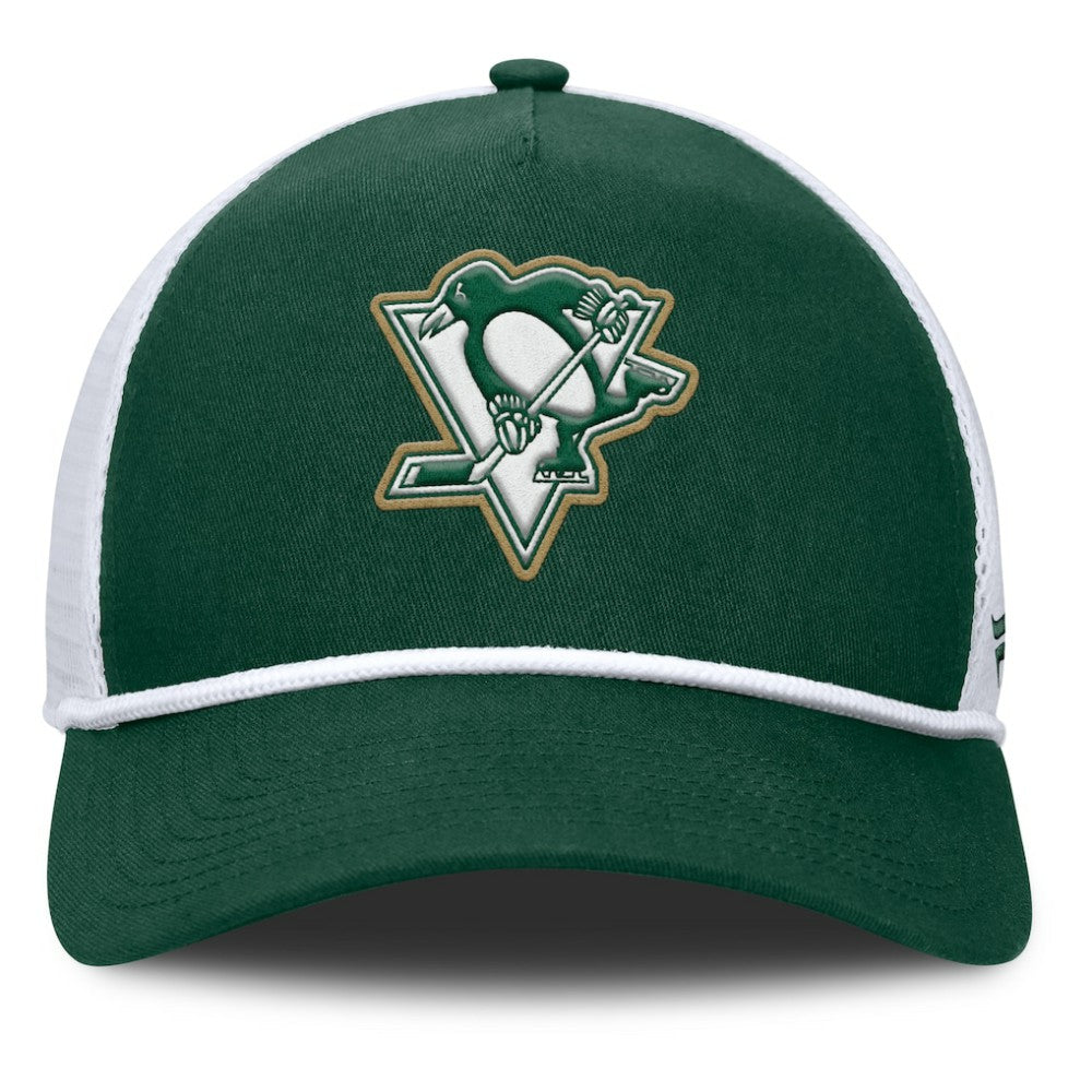 Pittsburgh Penguins Fanatics Bermuda A-Frame Adjustable Hat - Green/White | Fanatics Clearance
