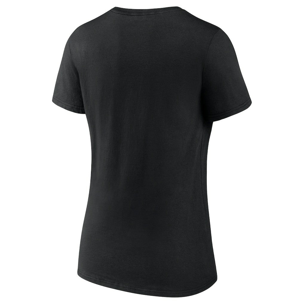 Philadelphia Eagles Women's Push On V-Neck T-Shirt - Black - NFL