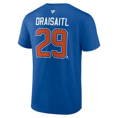 Leon Draisaitl Edmonton Oilers Fanatics Authentic Stack Name & Number T-Shirt - Royal | Fanatics online