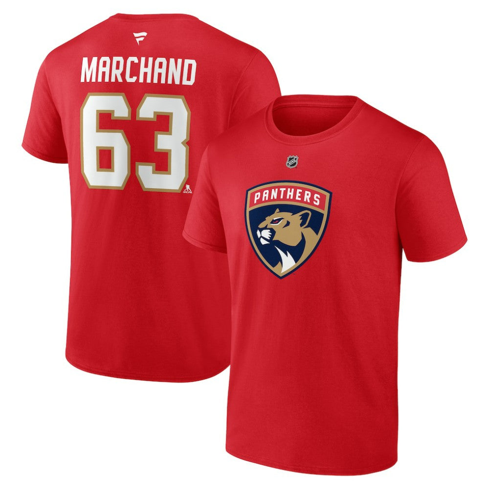 Brad Marchand Florida Panthers Fanatics Authentic Stack Name & Number T-Shirt - Red | Fanatics on sale