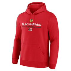 Chicago Blackhawks Fanatics Centennial Fleece Pullover Hoodie - Red | Fanatics Clearance