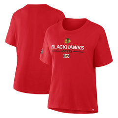 Chicago Blackhawks Fanatics Women's Centennial Celebration T-Shirt - Red | Fanatics near me