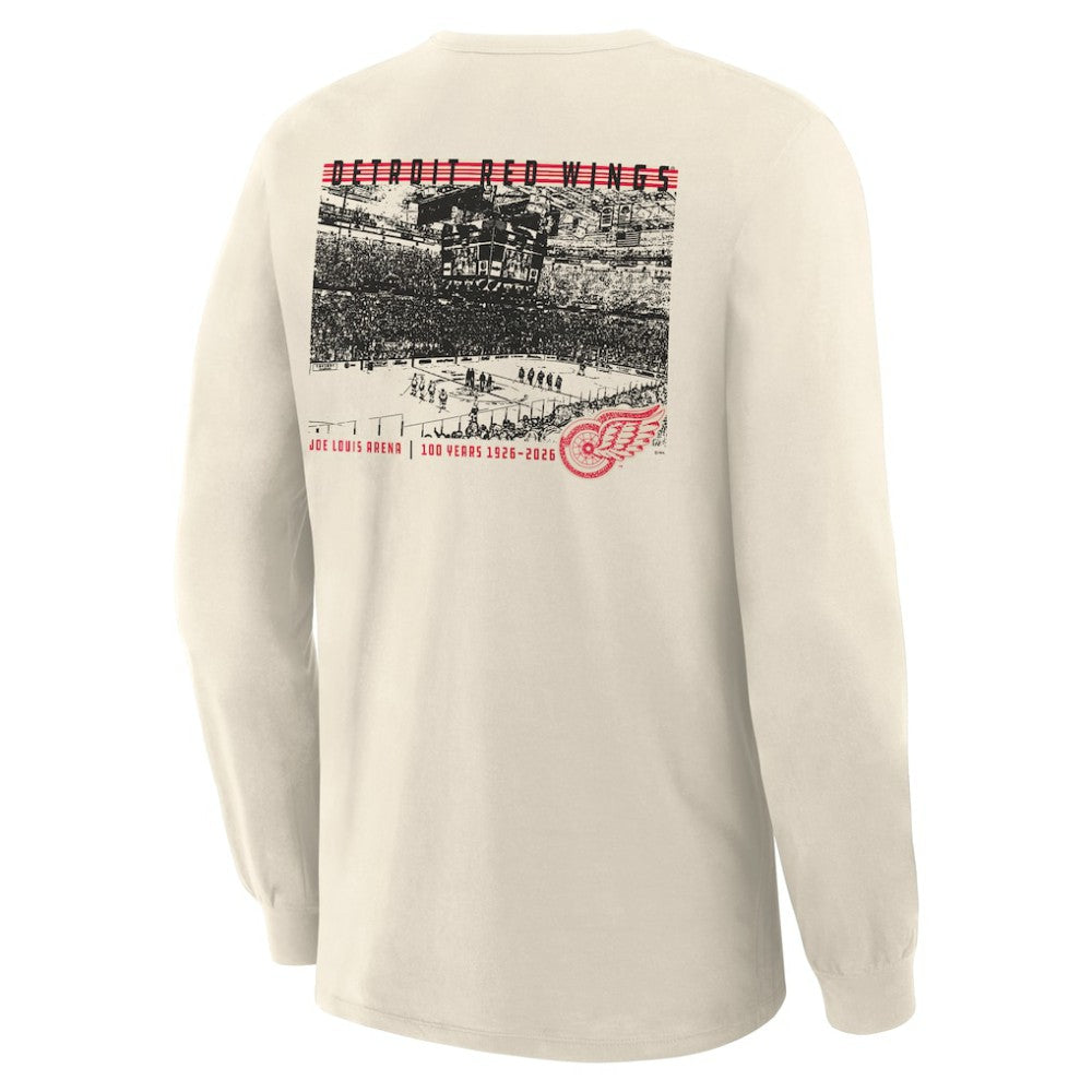 Detroit Red Wings Fanatics Centennial Legacy Long Sleeve T-Shirt - Beige | Fanatics Clearance