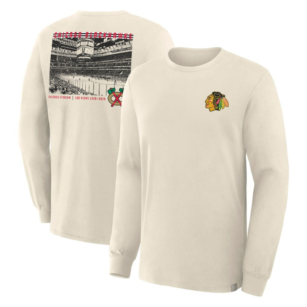 Chicago Blackhawks Fanatics Centennial Legacy Long Sleeve T-Shirt - Beige | Fanatics on sale