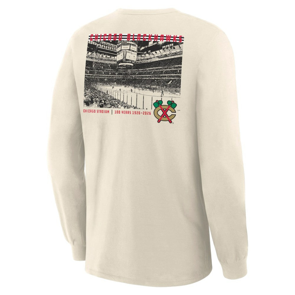 Chicago Blackhawks Fanatics Centennial Legacy Long Sleeve T-Shirt - Beige | Fanatics on sale