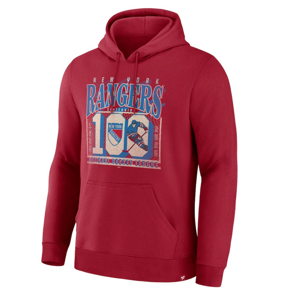 New York Rangers Fanatics Centennial Fleece Hoodie - Red | Fanatics online