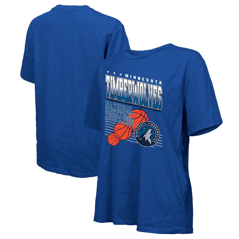 Minnesota Timberwolves Majestic Threads Women's Oversized T-Shirt Royal