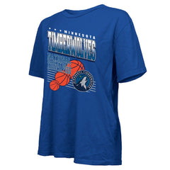 Minnesota Timberwolves Majestic Threads Women's Oversized T-Shirt Royal