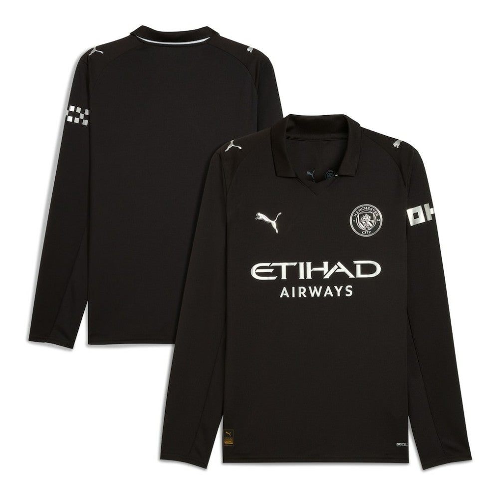 Puma - Manchester City 2025/26 Away Replica Long Sleeve Jersey - Black
