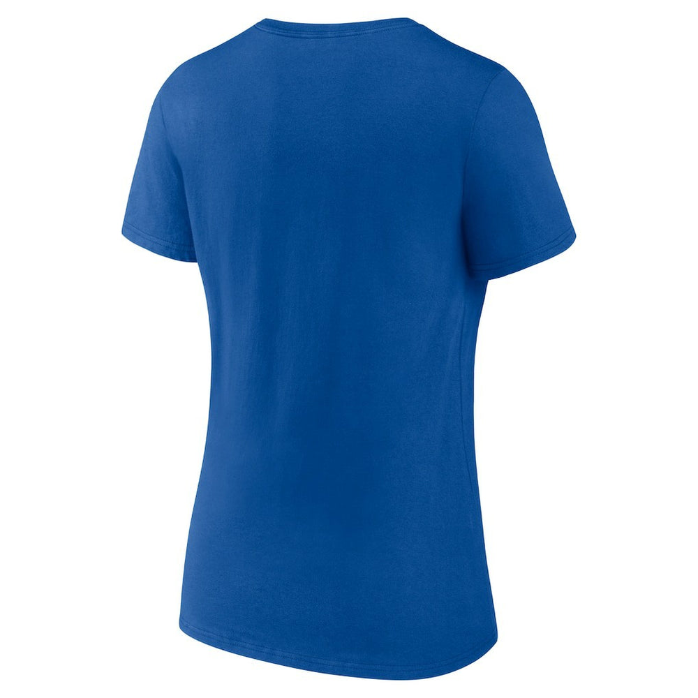 New York Knicks Women's '90s Graphic V-Neck T-Shirt Blue