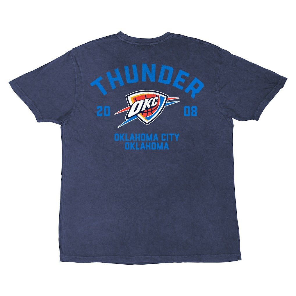 Oklahoma City Thunder Stadium Essentials Unisex Get Back Oversized Vintage Wash T-Shirt Denim