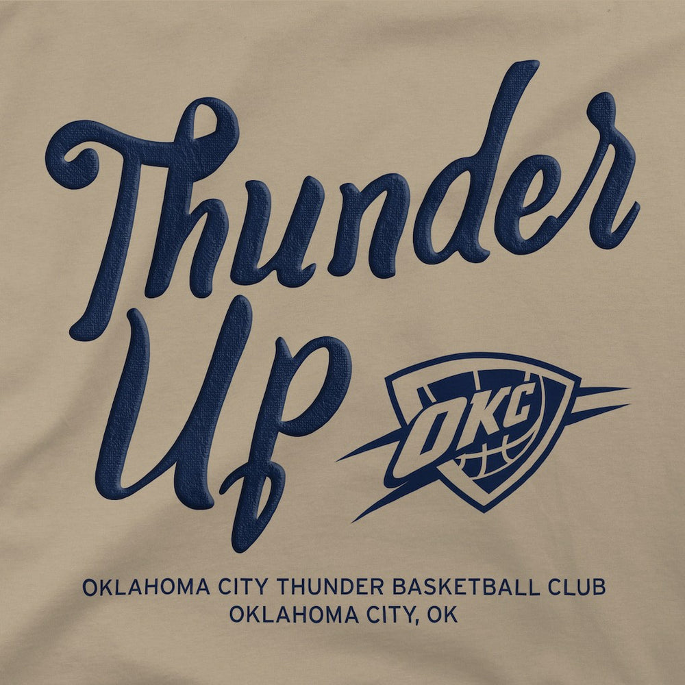Oklahoma City Thunder Stadium Essentials Unisex Thunder Up Urban T-Shirt Tan