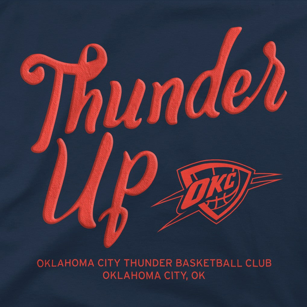 Oklahoma City Thunder Stadium Essentials Unisex Thunder Up Urban T-Shirt Navy
