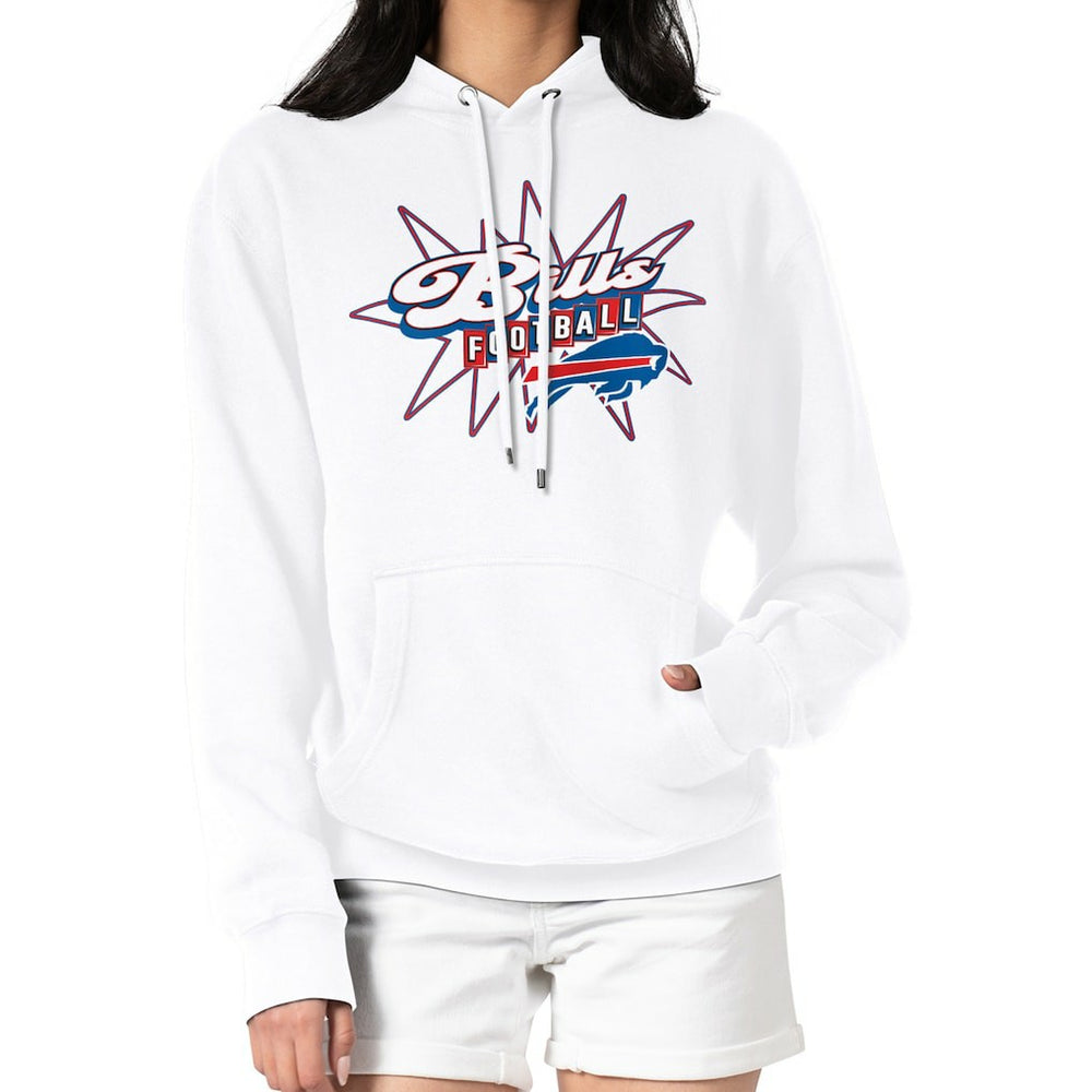 Buffalo Bills Starter Women's Drive-In Sign Pullover Hoodie - White - NFL