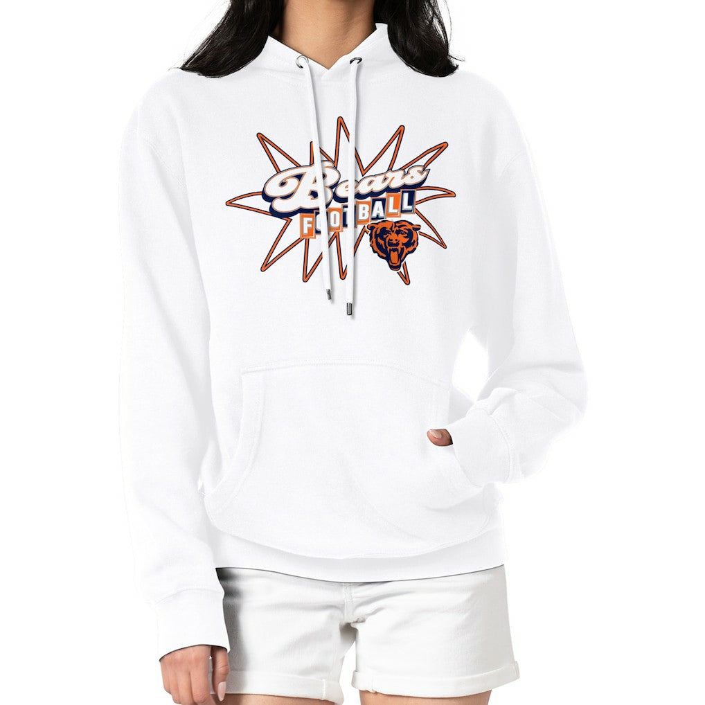 Chicago Bears Starter Women's Drive-In Sign Pullover Hoodie - White - NFL