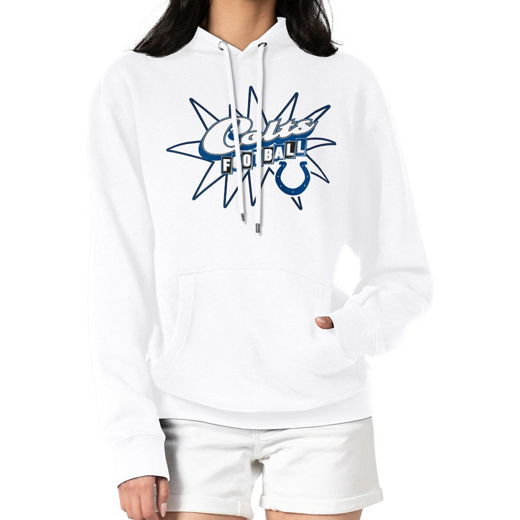 Indianapolis Colts Starter Women's Drive-In Sign Pullover Hoodie - White - NFL