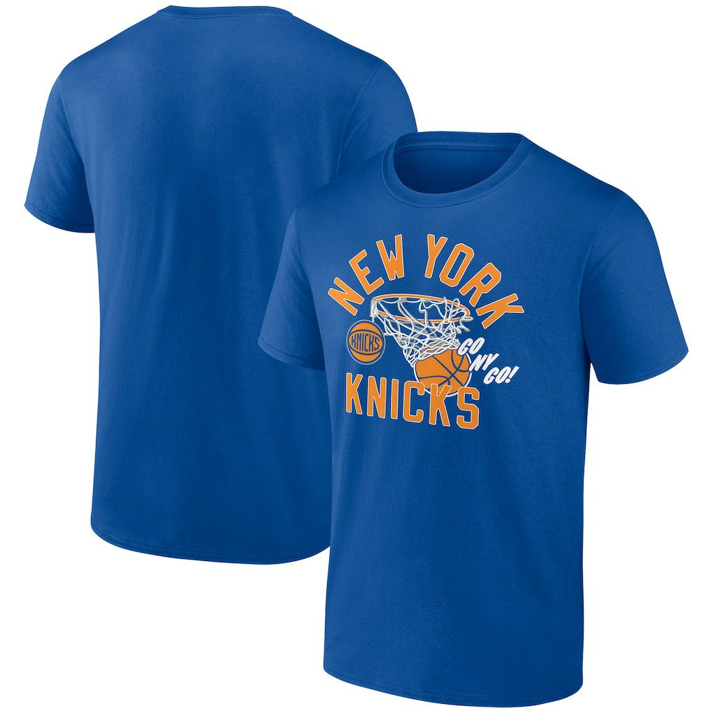 New York Knicks Swishing Hoop T-Shirt Blue