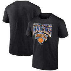 New York Knicks Block Front T-Shirt Black