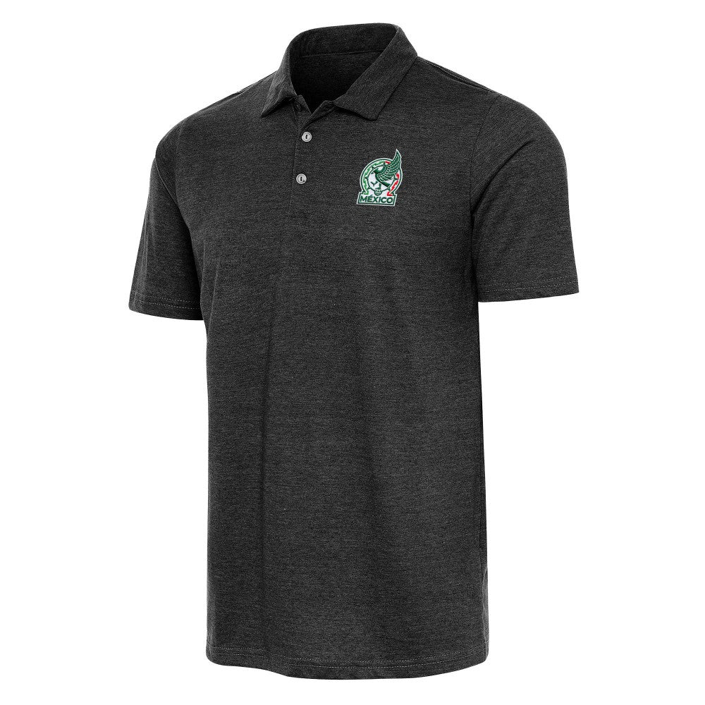 Mexico National Team Antigua Peak Polo Heather Black