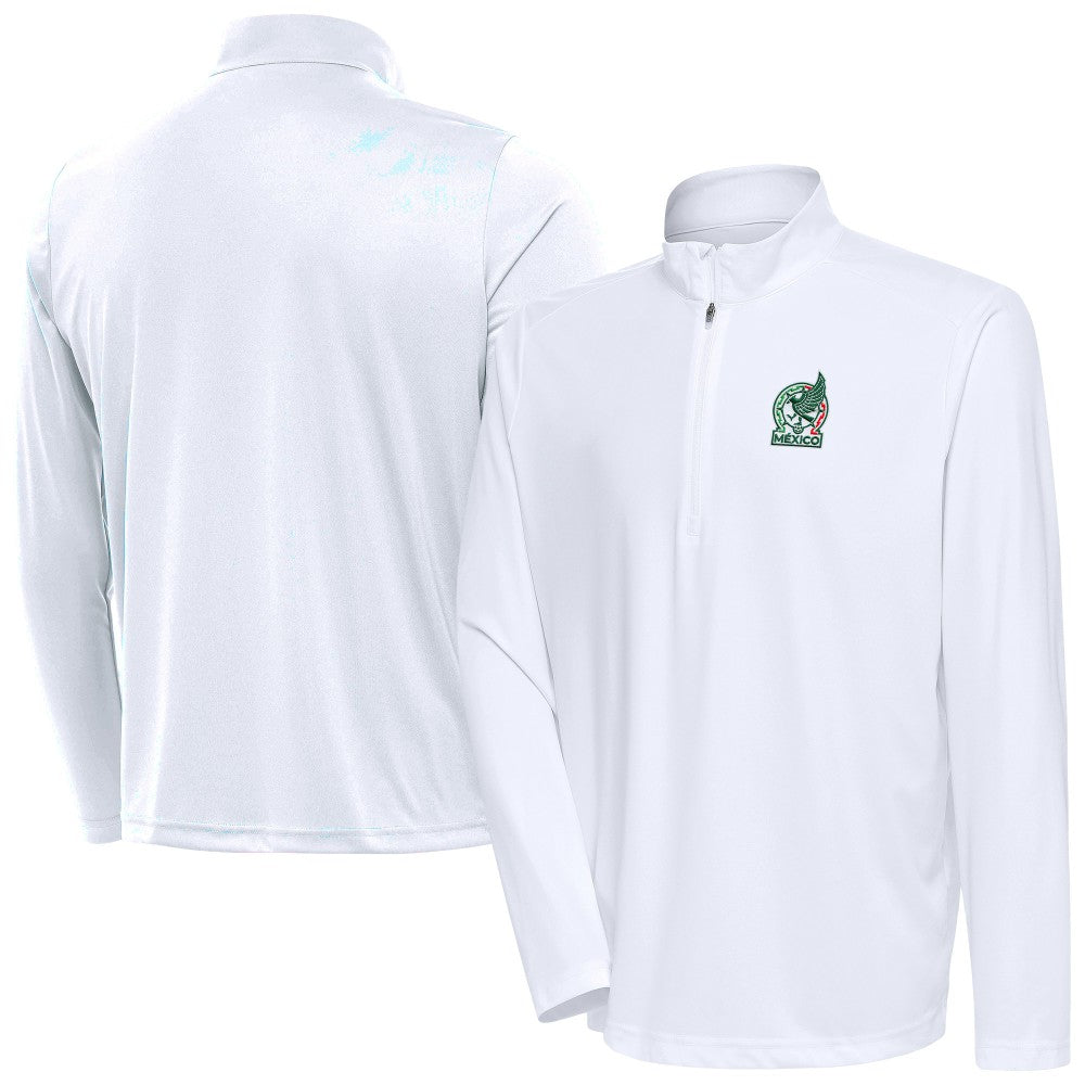 Mexico National Team Antigua Statement Quarter-Zip Pullover White