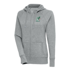 Mexico National Team Antigua Women's Takeover Full-Zip Hoodie Heather Gray