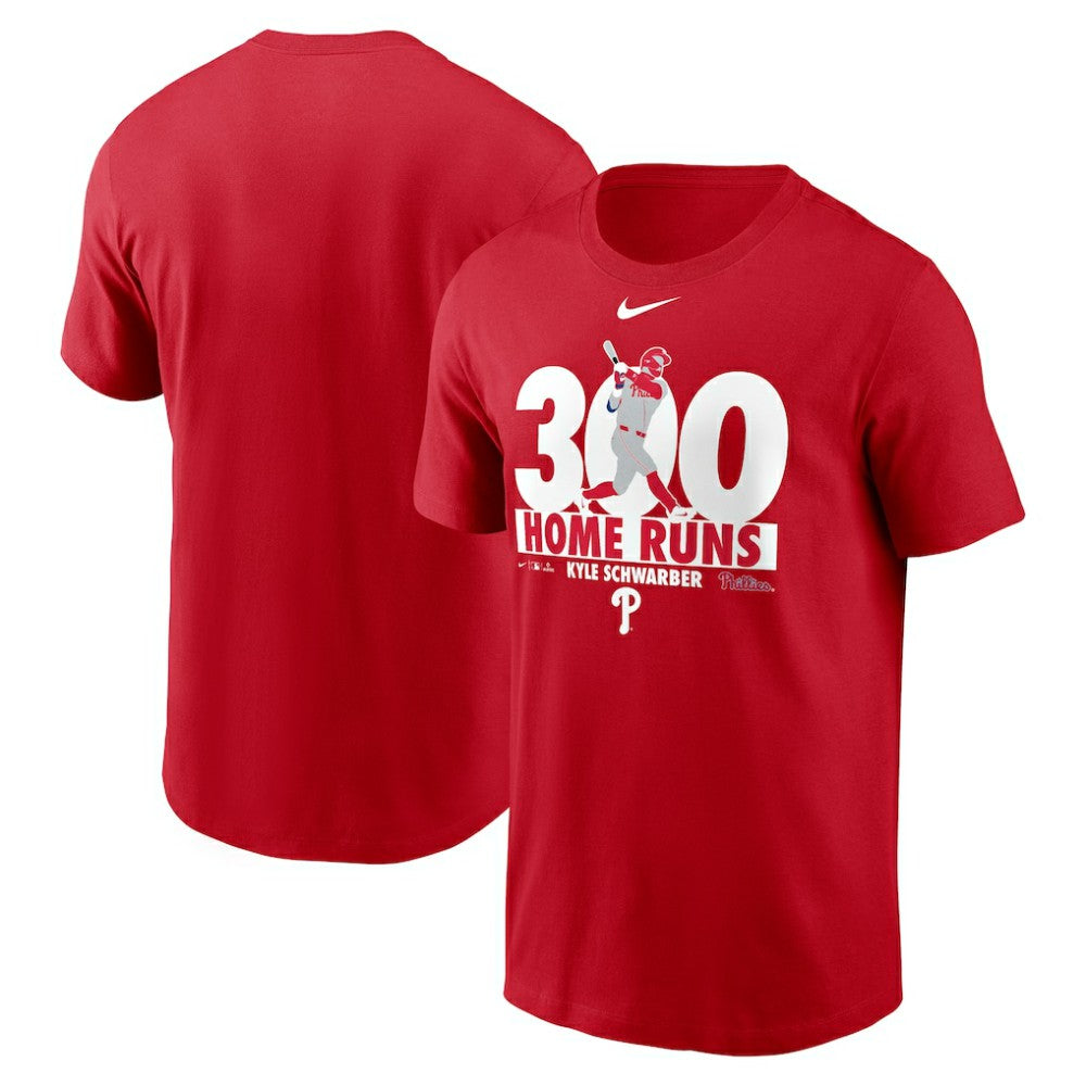 Kyle Schwarber Philadelphia Phillies Nike 300 Home Runs Milestone T-Shirt for sale