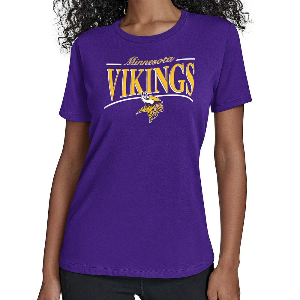 Minnesota Vikings Starter Women's Arch Stripe T-Shirt - Purple - NFL